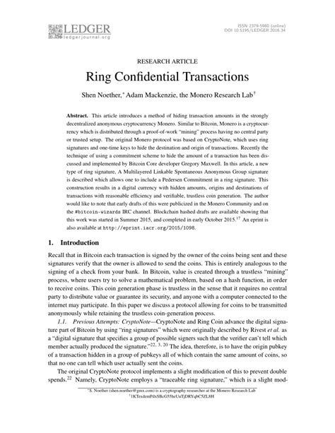 Ring Confidential Transactions - IACR - coolestguyplanet.net