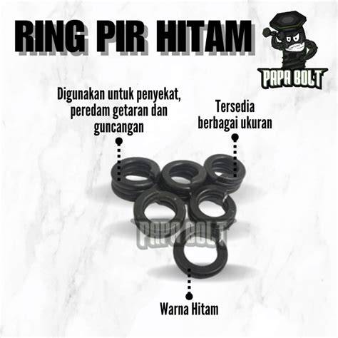 Ring Peer, Ring Pir Hitam 3/8" / M10 / Spring Lock Washer WL - raincitystudios.com