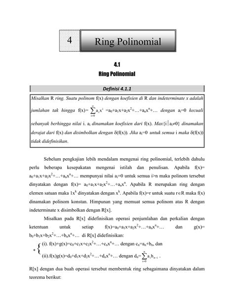 Ring Polinomial dalam Struktur Aljabar - wintechmobiles.com