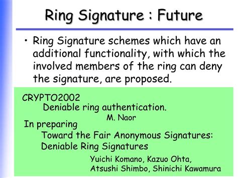 Ring Signature Schemes - Delfr - coolestguyplanet.net