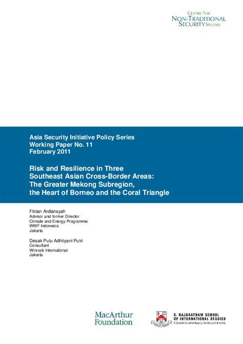 Risk and resilience in three Southeast Asian cross-border areas: the ... - raincitystudios.com