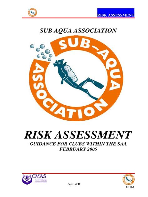 RISK ASSESSMENT - SUB AQUA ASSOCIATION