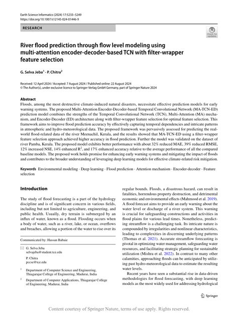 River flood prediction through flow level modeling using multi ... - coolestguyplanet.net