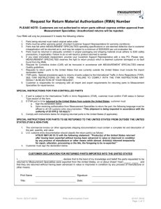 RMA Form Word Document A2