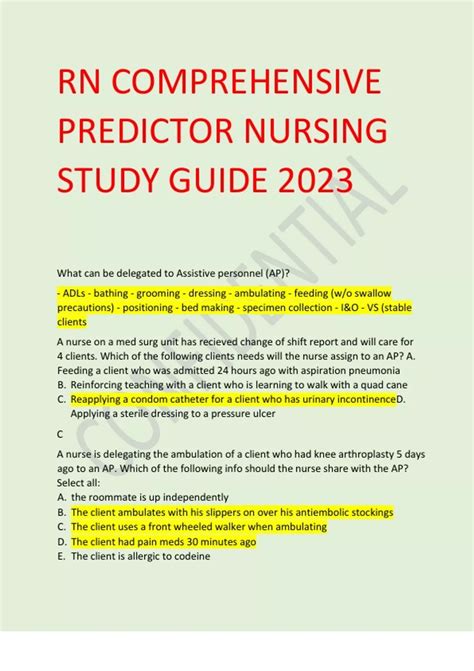 RN COMPREHENSIVE PREDICTOR 20202021 FORM B