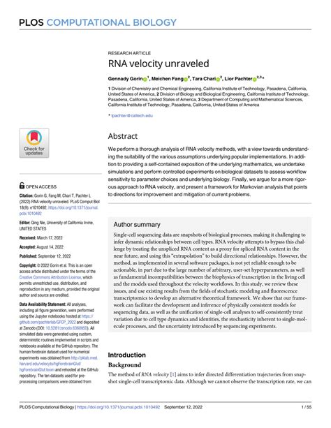 RNA velocity unraveled - PubMed