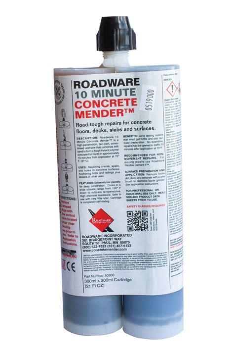 ROADWARE 10 MINUTE CONCRETE MENDER In Slab Products