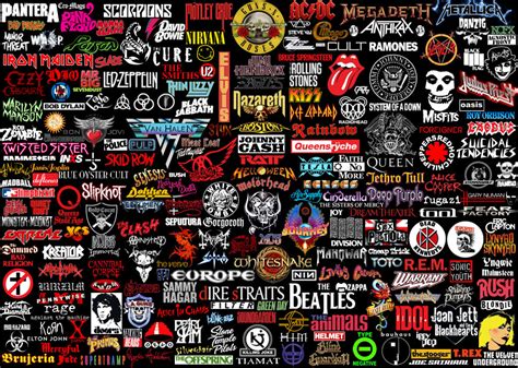 Rock band logos (heavy metal, punk, hard rock...) - muktibox.com