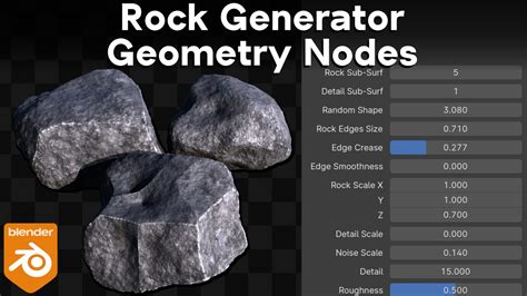 Rock Generator - Geometry Nodes (Blender Tutorial) - muktibox.com