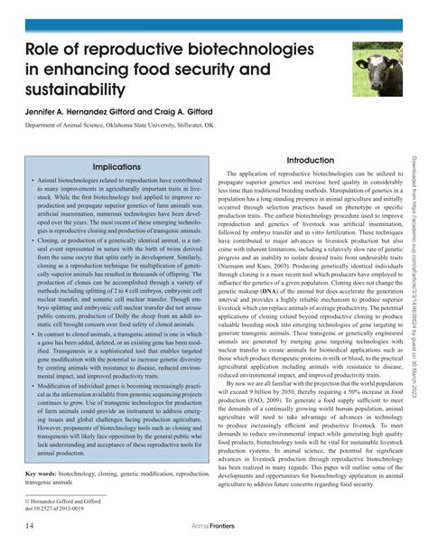 Role of reproductive biotechnologies in enhancing food security and ... - muktibox.com