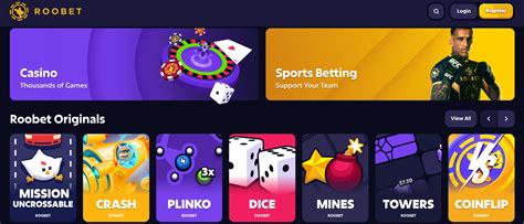 Interfejs RooBet Casino