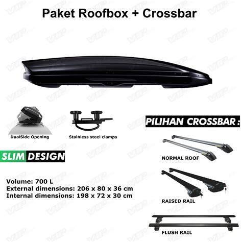Roofbox 700 ABS Plastik Black Glossy Murah + Crossbar Jepit Body / Roof ... - raincitystudios.com