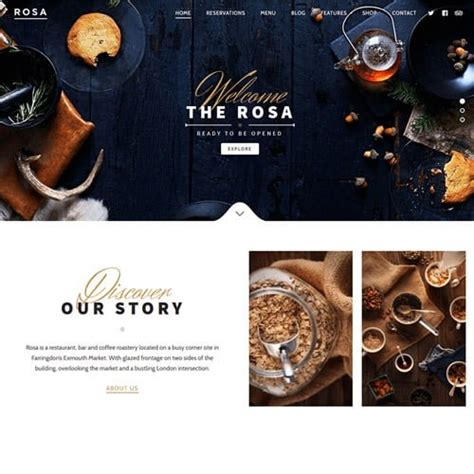 ROSA - An Exquisite Restaurant Wordpress Theme