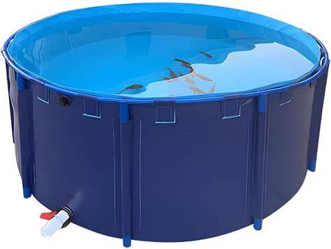 Round Above Ground Fish Pond Pool - Large Collapsible Canvas Tank … - raincitystudios.com
