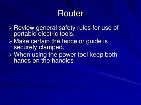 ROUTER SAFETY RULES - Emory University - balustradellc
