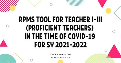 RPMS Tool For Teacher I - III (Proficient Teachers)