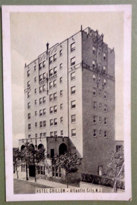 RPPC Advertising The Crillon Hotel Atlantic City NJ Sidewalk