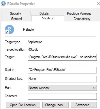 RStudio newly not opening on Windows 10