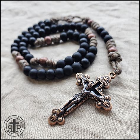Rugged Rosaries - Black Paracord Rosary for Catholic … - balustradellc
