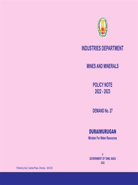 Rules and Regulations regarding Mines and Minerals in Tamil Nadu - balustradellc