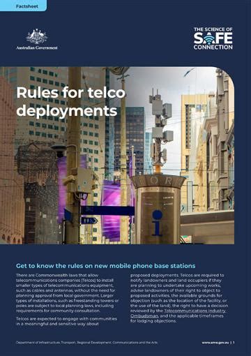 Rules for telco deployments - Department of Communications - balustradellc