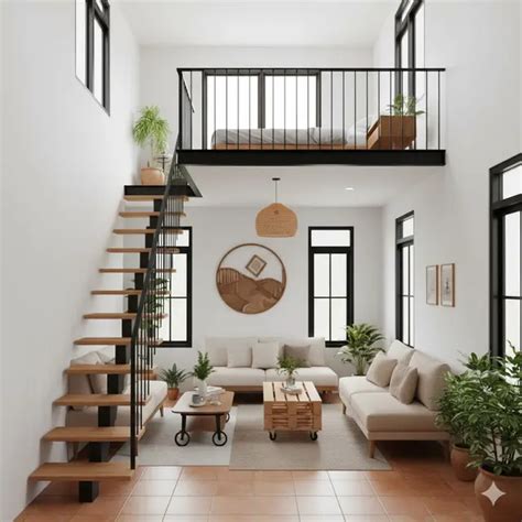 Rumah Kecil dengan Lantai Mezzanine - #rumahkecil #mezzanine - balustradellc