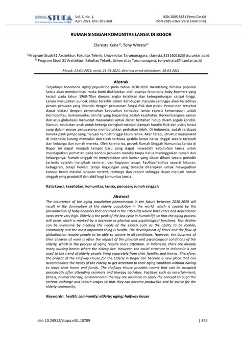 RUMAH SINGGAH KOMUNITAS LANSIA DI BOGOR - balustradellc