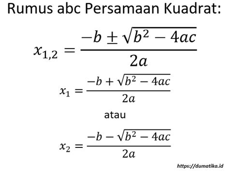 Rumus ABC Persamaan Kuadrat dalam Matematika - wintechmobiles.com