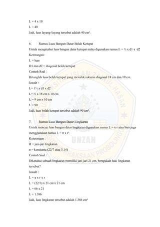 Rumus dan Pengukuran Luas Bidang Dasar - Scribd - raincitystudios.com