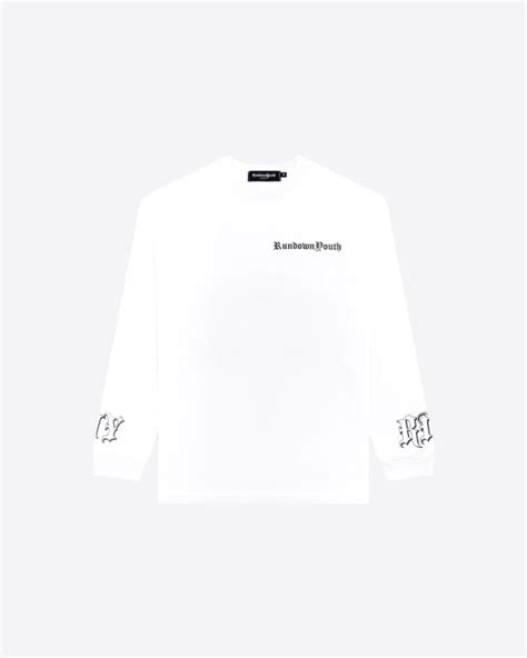 RUNDOWNYOUTH OLD SKOOL L/S T-SHIRT WHITE