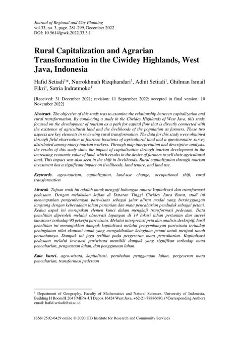 Rural Capitalization and Agrarian Transformation in the Ciwidey ... - wintechmobiles.com