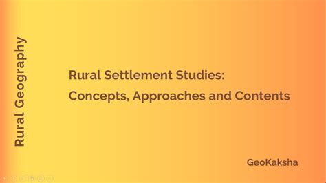 Rural Geography Notes: Concepts, Approaches & Development - wintechmobiles.com