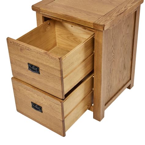 Rustic Oak Filing Cabinet - The Furniture Market - balustradellc