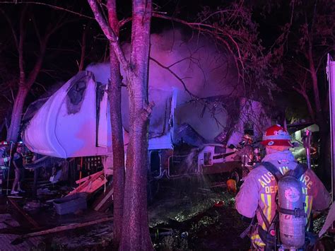 RV destroyed in east Austin fire
