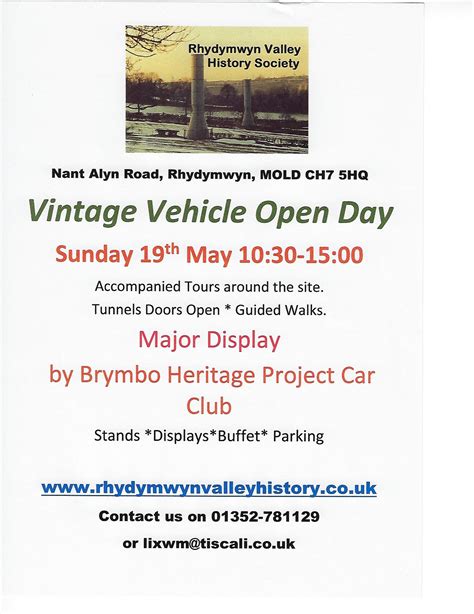 RVHS will be at the... - Rhydymwyn Valley History Society Facebook