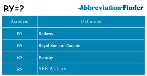 RY - What does RY stand for? The Free Dictionary