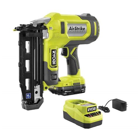 RYOBI ONE+ 18V 16-Gauge Cordless AirStrike Finish Nailer with 1.5 …