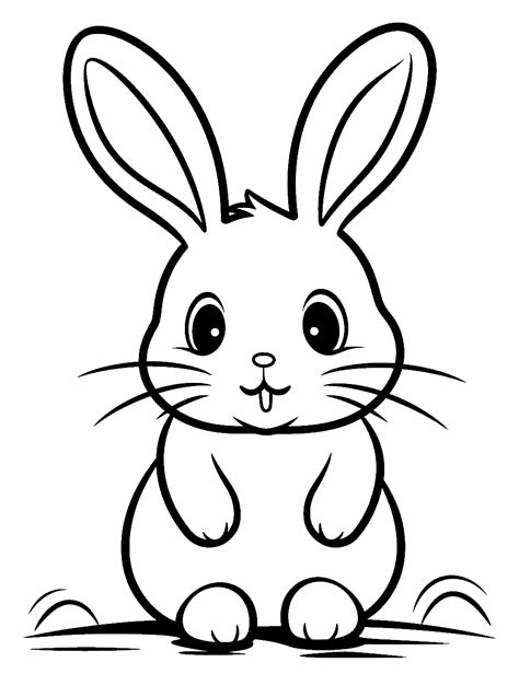 Rabbit Drawings Coloring Coloring Pages