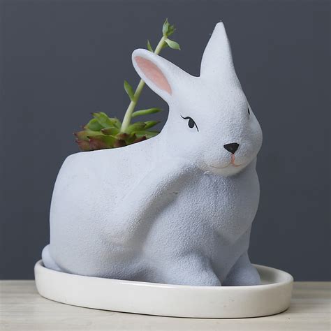 Rabbit Plant Pot - Etsy