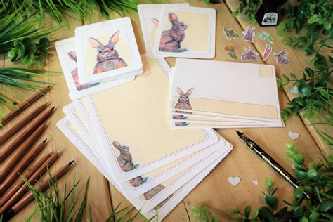 Rabbit Stationery - Etsy