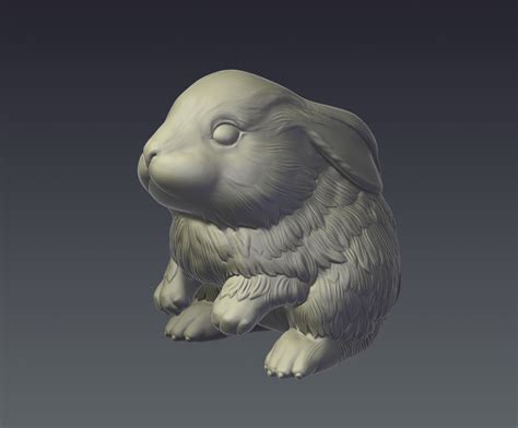Rabbit model for 3D print 3D Model FlatPyramid