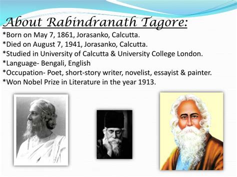 Rabindranath tagore biography powerpoint presentation examples