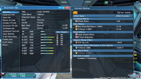 Race And Class Stat Difference Pso2
