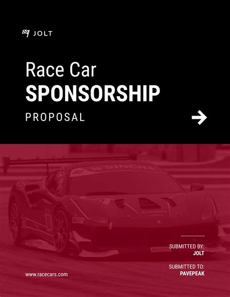 Race Car Sponsorship Proposal Template
