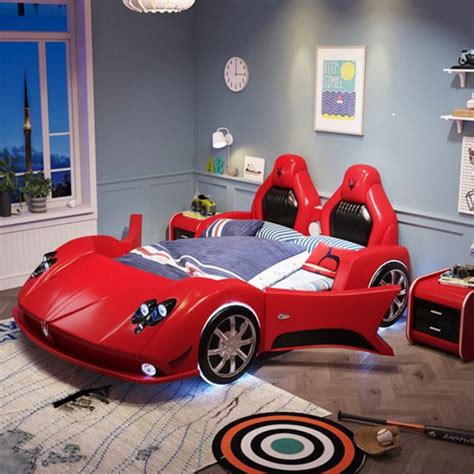 Instantly transform your child’s bedroom into a Batcave with the DC Comics Batmobile Batman Twin Bed. Designed to resemble Batman’s primary mode of transportation, this fun bed features a winged spoiler, racing wheels, and colorful decals of the Bat logo. What makes this bed for kids even more super? It is constructed from durable molded plastic …