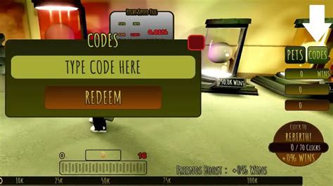 These are the steps to redeem codes: Launch Backrooms Race Clicker on your PC or mobile device. Click on the Codes button on the right side of the screen. Copy a code from our list. Enter it into the text box. Hit the Redeem button to get your reward & enjoy. See how the youtuber Gaming Dan Redeems these codes in this video:. 
