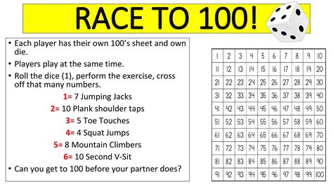 Race to 100 Math Game Firstgraderoundup