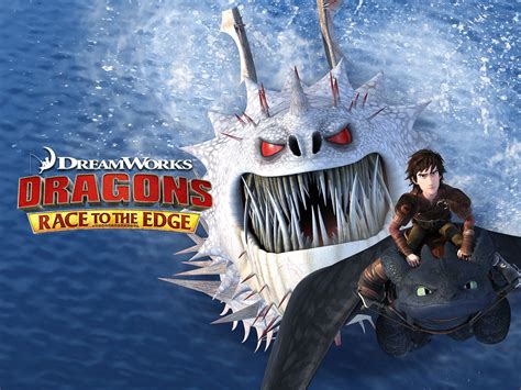 Race to the edge. Dragons: Race to the Edge. 2015 | Maturity Rating: 7+ | 6 Seasons | Kids. Unavailable on an ad-supported plan due to licensing restrictions. From the creators of "How to Train Your Dragon" comes a new series that takes Hiccup and Toothless to the edge of adventure. Starring: Jay Baruchel, America Ferrera, Christopher Mintz-Plasse. 