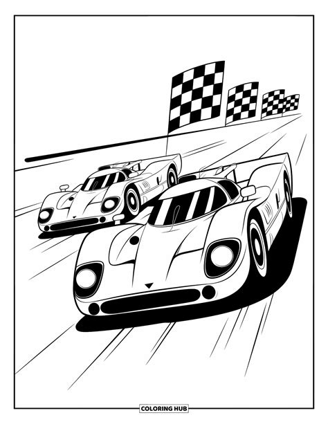Racecar Coloring Page