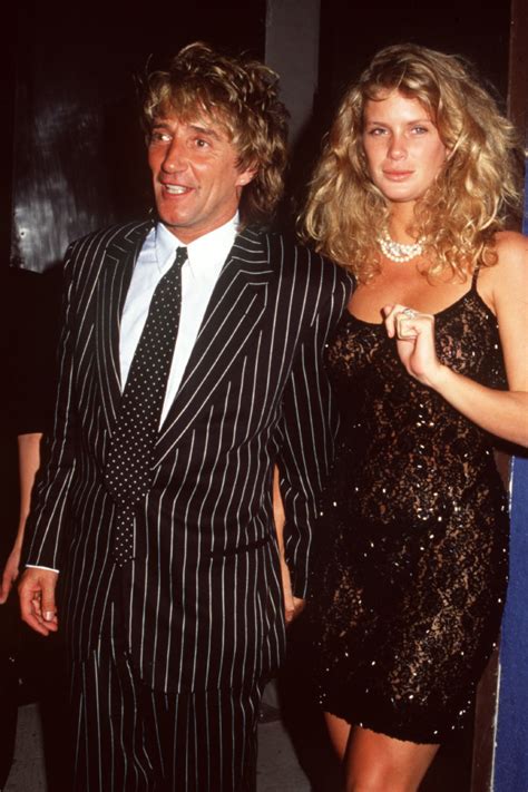 Rachel Hunter and Rod Stewart